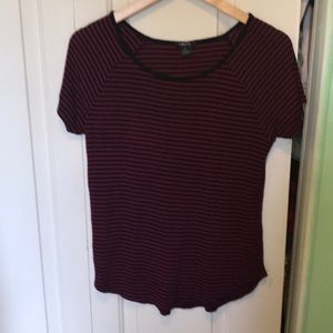 Rue 21 Black and Red Striped Shirt